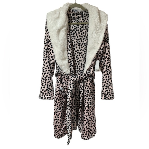Hurley Women’s Robe Night Soft Long Sleeve Hoodie Animal Print Pockets Size XL - Picture 1 of 11